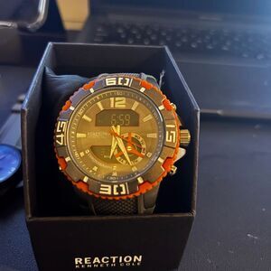 Kenneth Cole Reaction Black and Orange Chronograph Watch